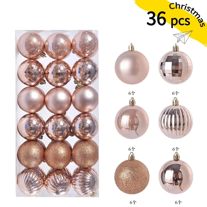 Mini Christmas Ball Ornaments 3 cm (24 pcs)