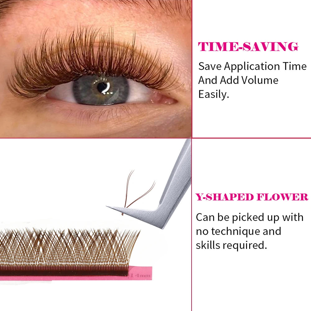 Natural Premade Eyelash Extensions – Soft Faux Mink 2D Lashes
