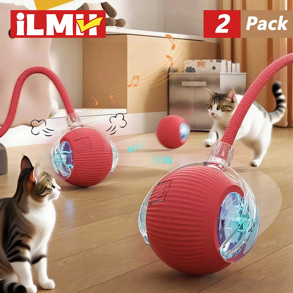Automatic Rolling Cat Ball with Tail – Rechargeable Interactive Toy