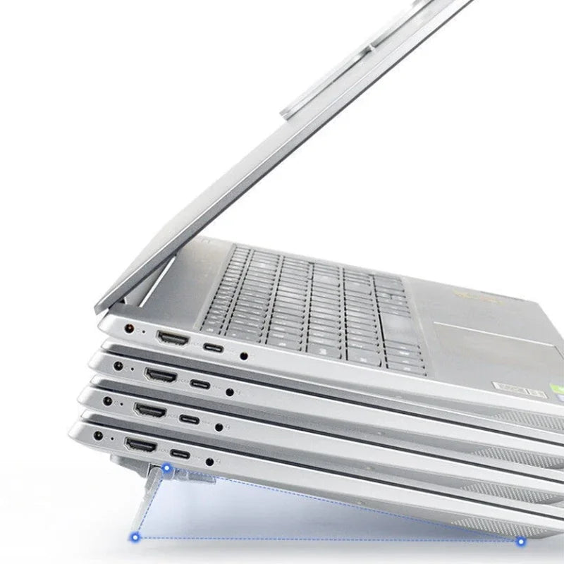 Mini Foldable Laptop Stand (2 pcs) – Invisible Adhesive Riser