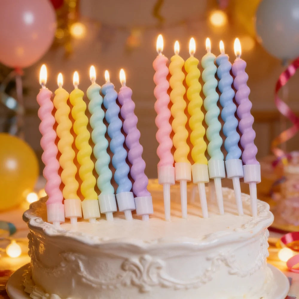 Heart & Star Birthday Cake Candles Set