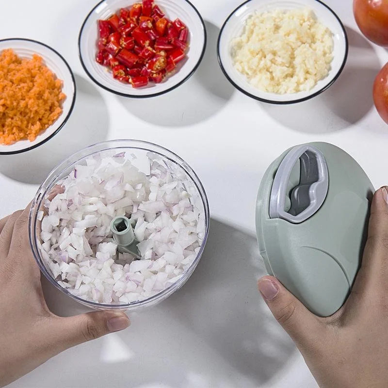 Manual Food Chopper 500/900 ml – Garlic, Onion & Meat Mincer