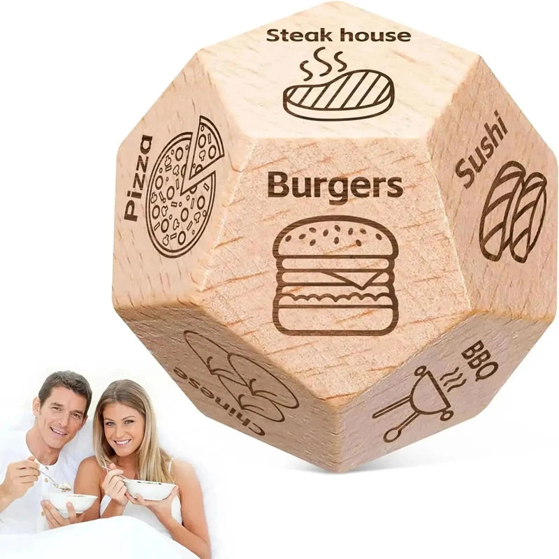 Couples Food Decision Dice – Fun Gift for Him & Her