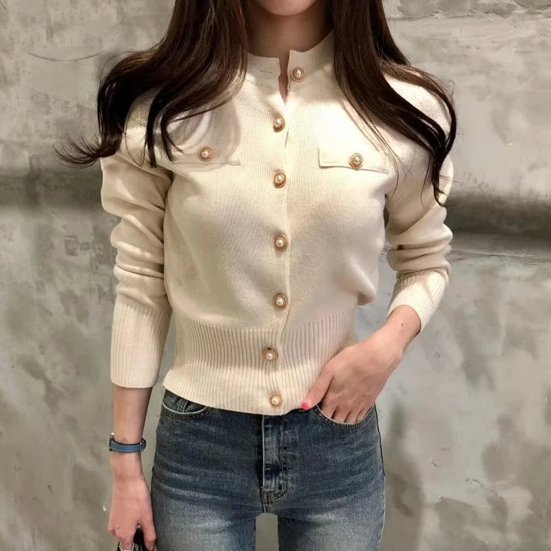 Women's Knit Cardigan Sweater – Casual Button-Up