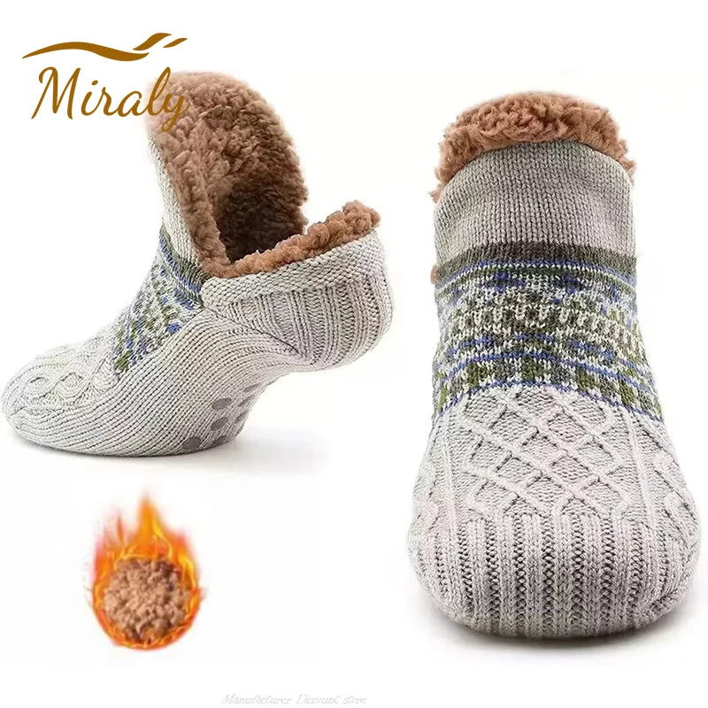 Super Warm Non-Slip Floor Socks – Velvet Slipper Socks