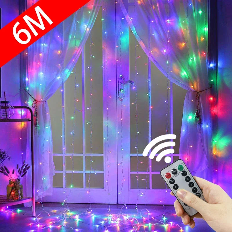 3 m LED Curtain Lights with Remote – USB Window Fairy Lights
