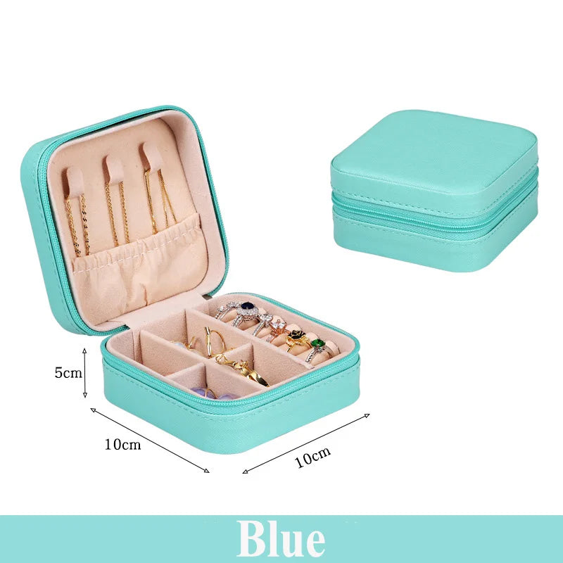 Mini Jewelry Travel Case – PU Leather Organizer Box