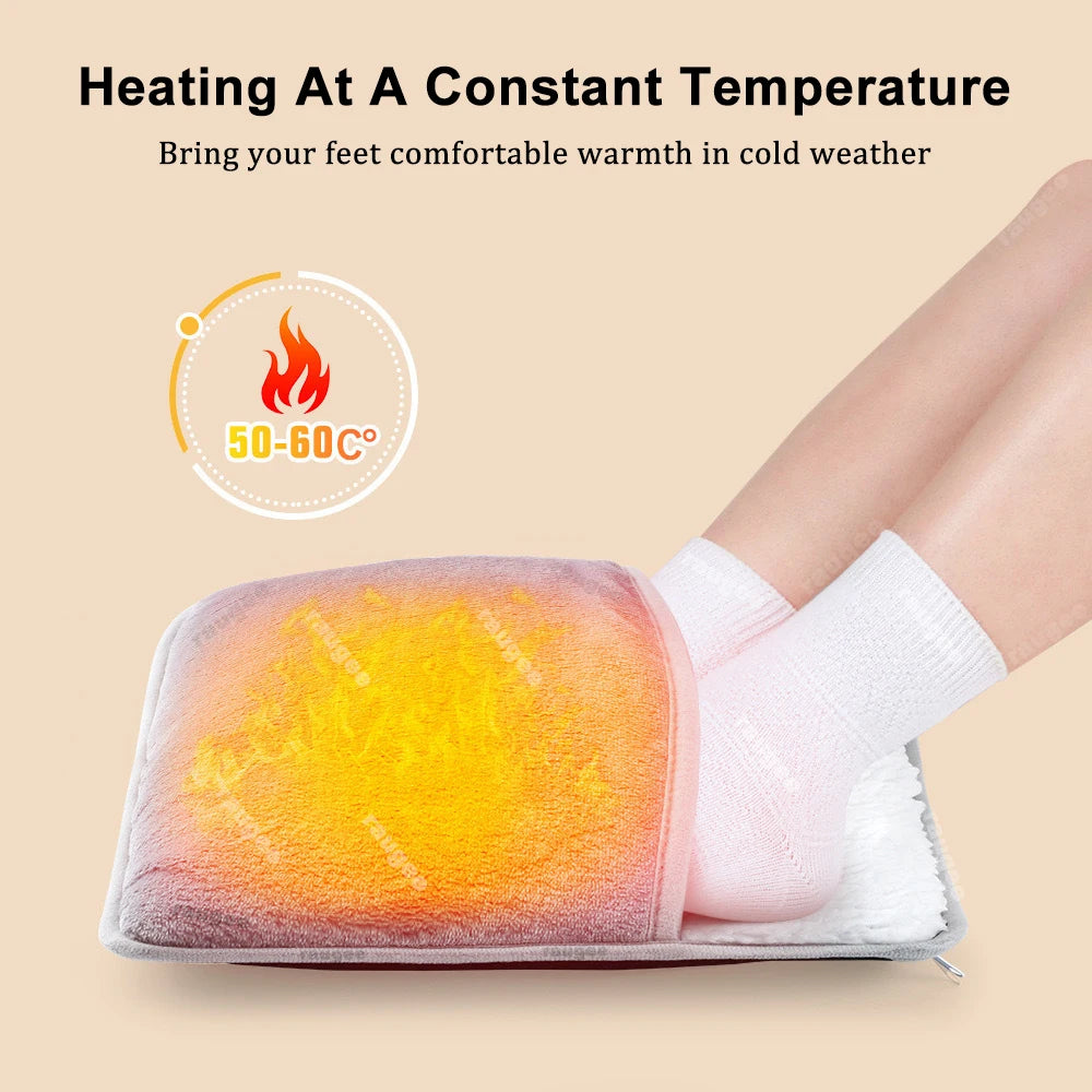 Electric Foot Warmer – Soft Flannel Heated Foot Pad