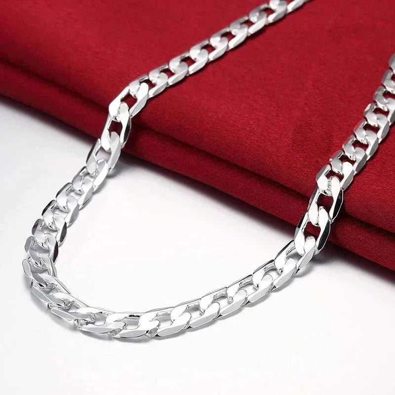 925 Sterling Silver 6mm Chain Necklace – Classic Unisex Chain