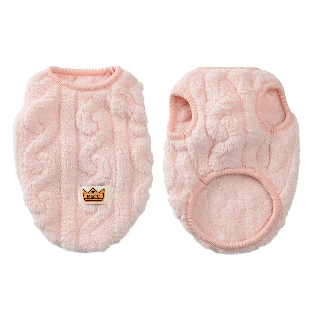 Warm Fleece Cat Sweater – Winter Pet Clothes for Cats & Small Dogs