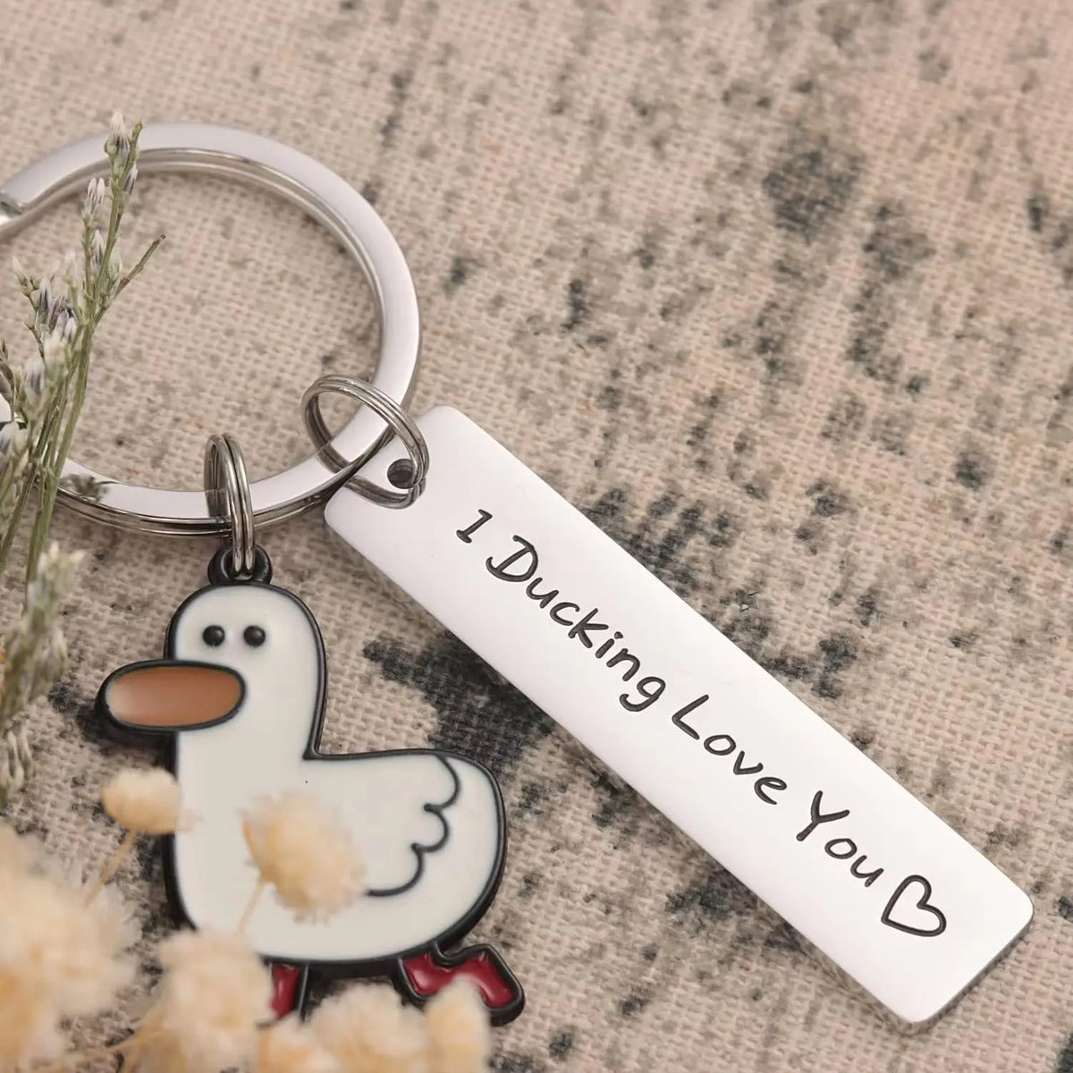"I Ducking Love You" Duck Keychain – Funny Couples Gift