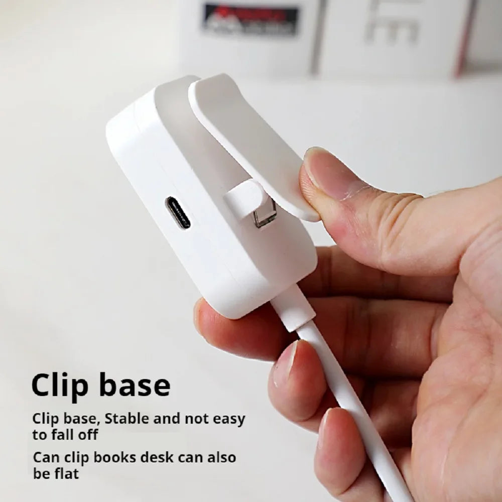 Clip-On LED Reading Light – 3 Modes Eye-Care Book Lamp
