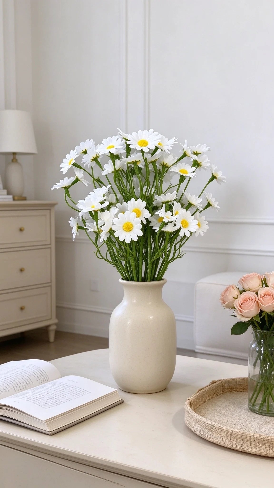 Artificial Daisy Bouquet – Faux Flowers for Table Decor