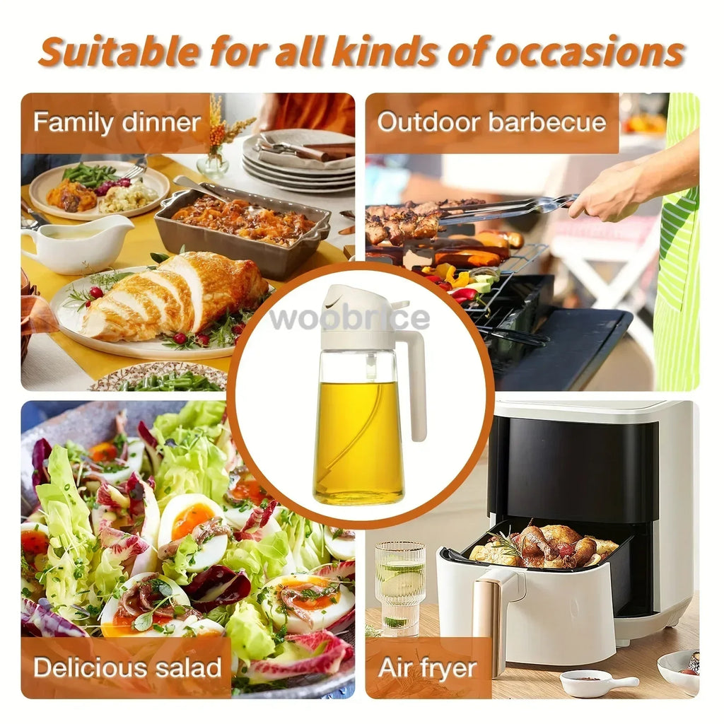 2-in-1 Oil Sprayer & Brush – For Air Fryer, Salad & Grilling