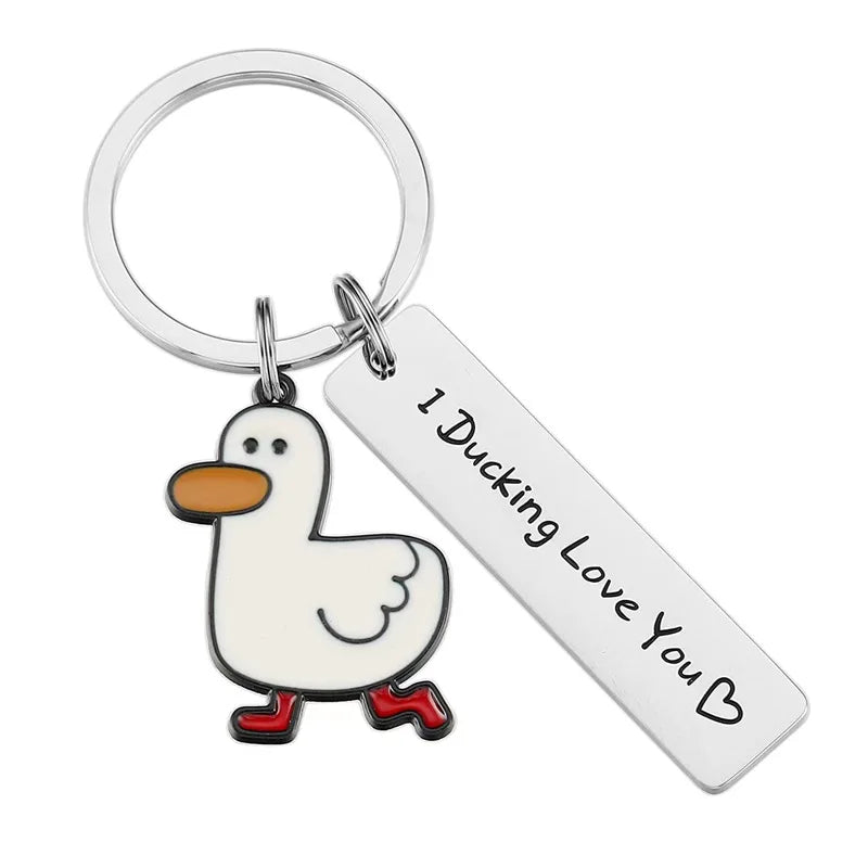 "I Ducking Love You" Duck Keychain – Funny Couples Gift