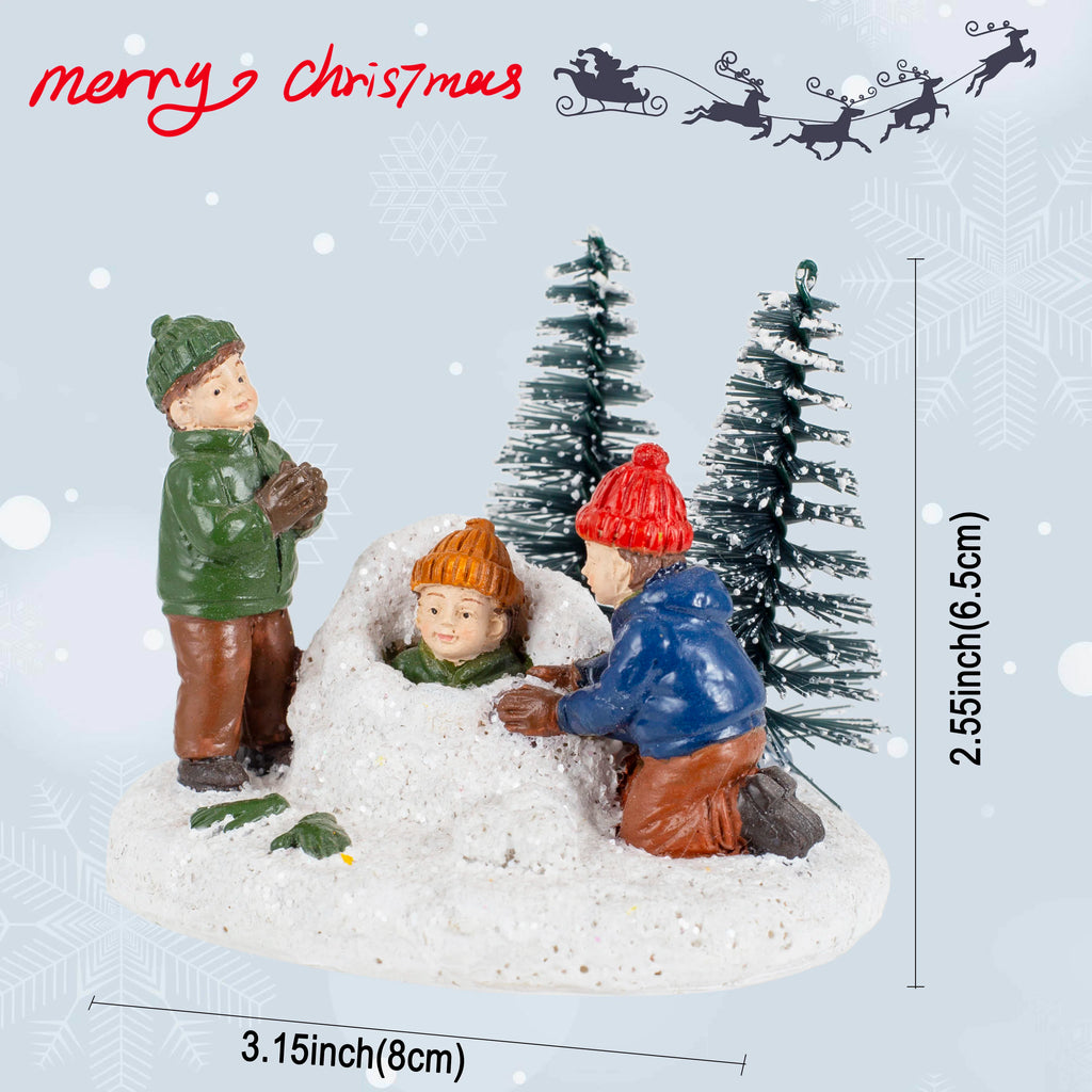 Christmas Village Figurines Set – Holiday Scene Accessories