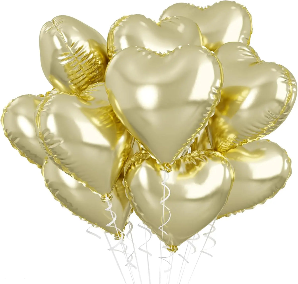 Heart Foil Balloons 18" (10 pcs) – Pink & Sage Green