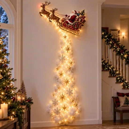 Christmas Magic Trail LED Wall Light – Santa Sleigh Scene