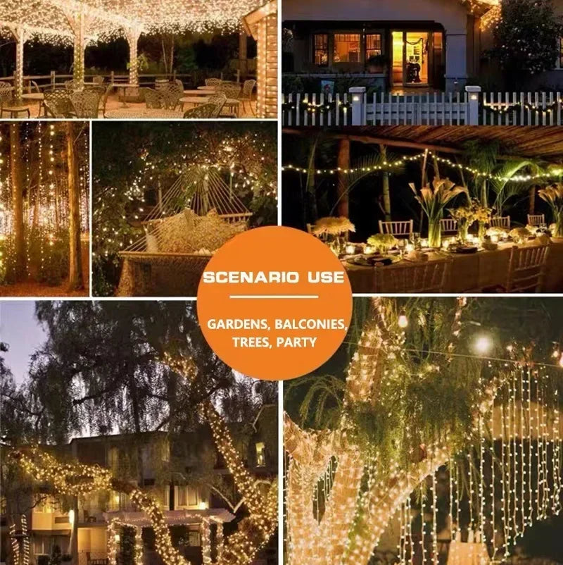 Solar LED Fairy Lights – Waterproof Outdoor Christmas Lights