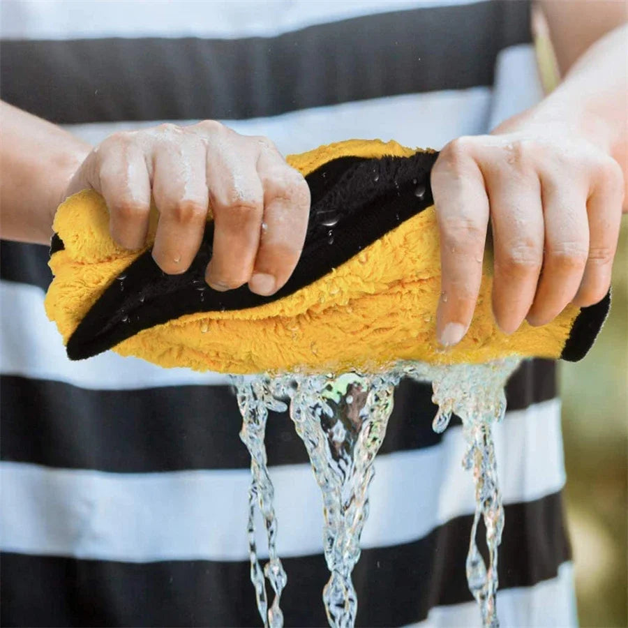 Microfiber Car Drying Towels – Thick Double-Layer Cleaning Cloths