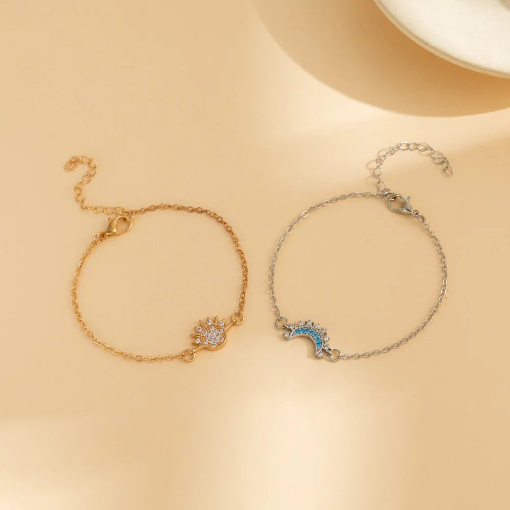 Magnetic Sun & Moon Couple Necklaces – Matching Pendant Set