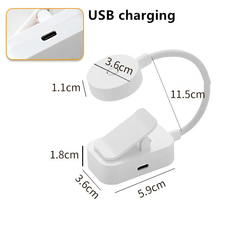 Clip-On LED Reading Light – 3 Modes Eye-Care Book Lamp