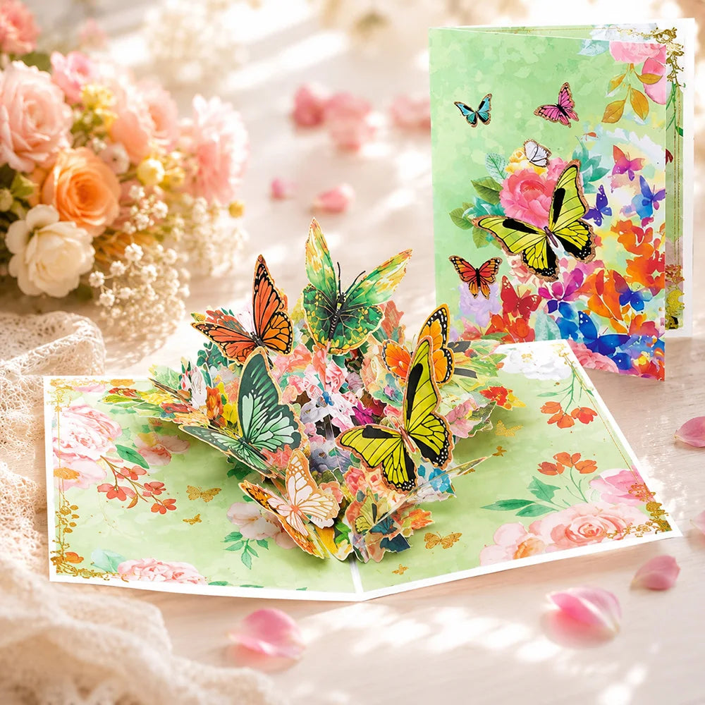 3D Pop-Up Flower Greeting Card – Handmade Card for Any Occasion