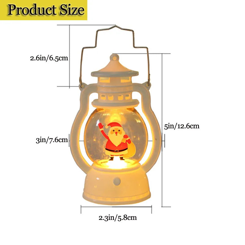 Santa & Snowman LED Lanterns – Battery Powered Christmas Lights