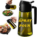 Olive Oil Sprayer Bottle – Dark Glass-Look Dispenser for Air Fryer