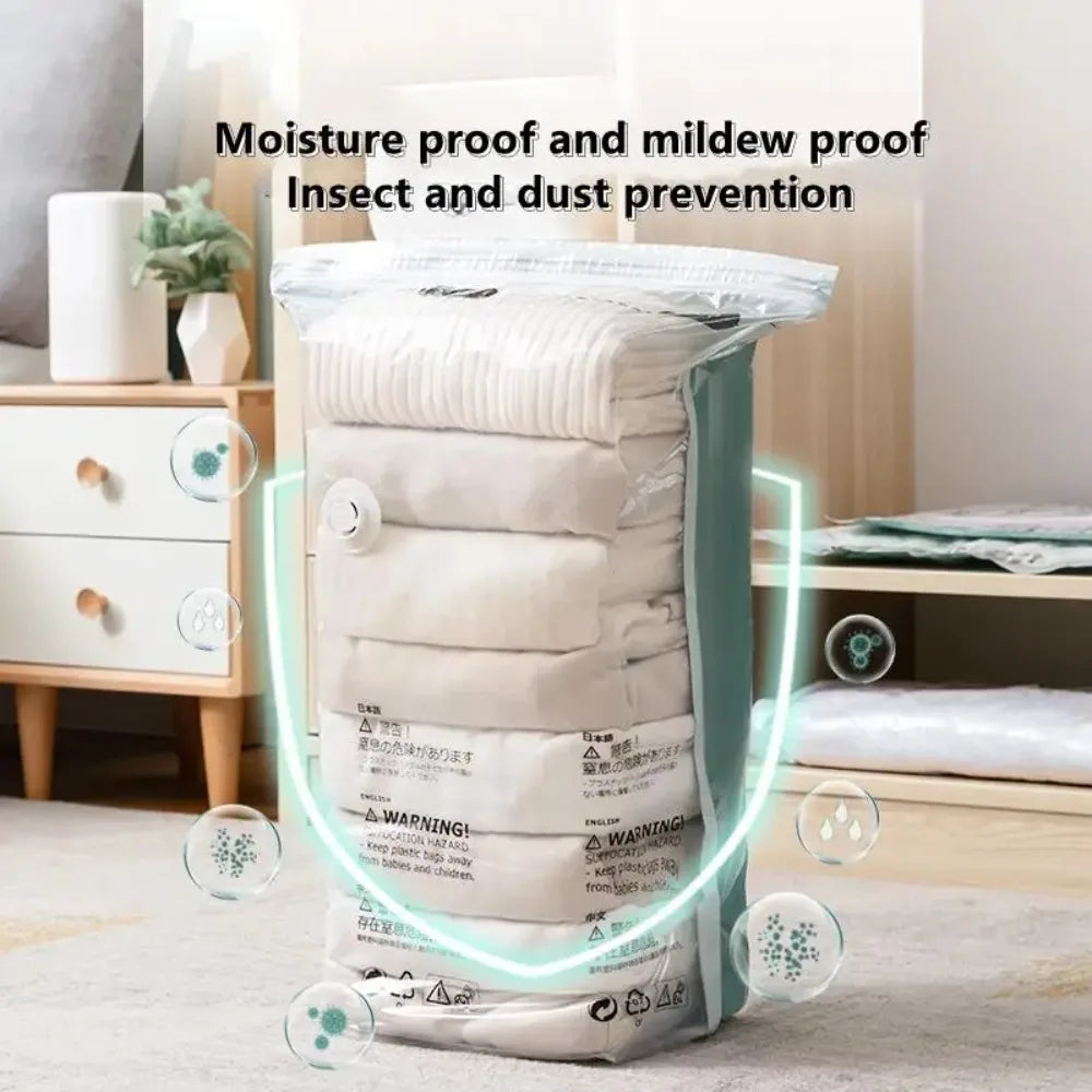 Vacuum Storage Bags – No Pump Needed for Clothes & Bedding