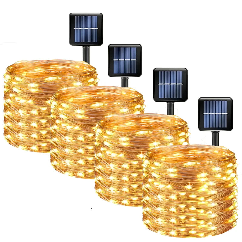 Solar LED Fairy Lights – Waterproof Outdoor Christmas Lights