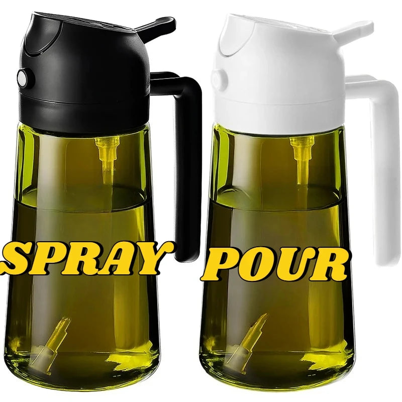 Olive Oil Sprayer Bottle – Dark Glass-Look Dispenser for Air Fryer