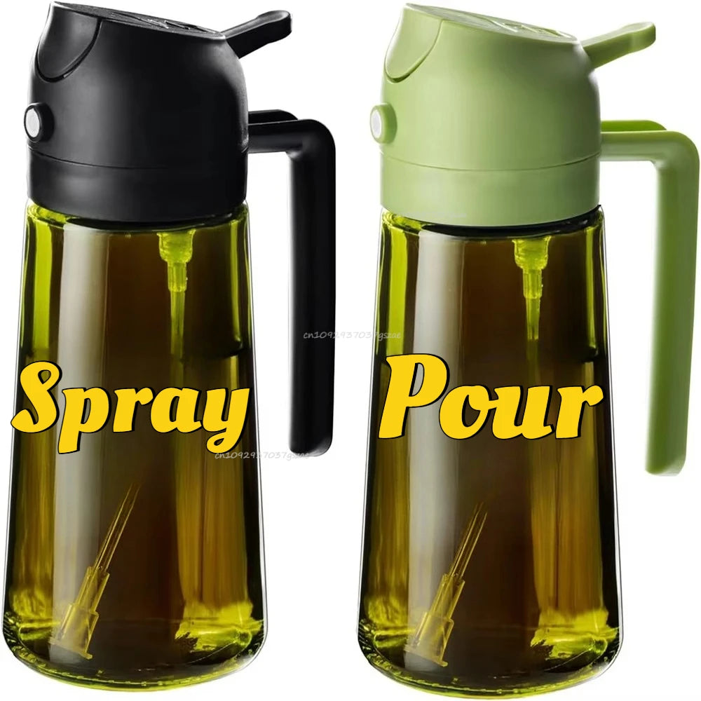 Olive Oil Sprayer Bottle – Dark Glass-Look Dispenser for Air Fryer