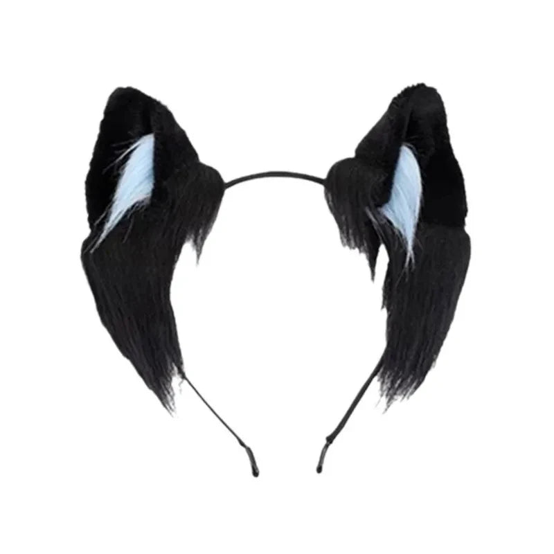 Plush Cat Ear Christmas Headband for Kids