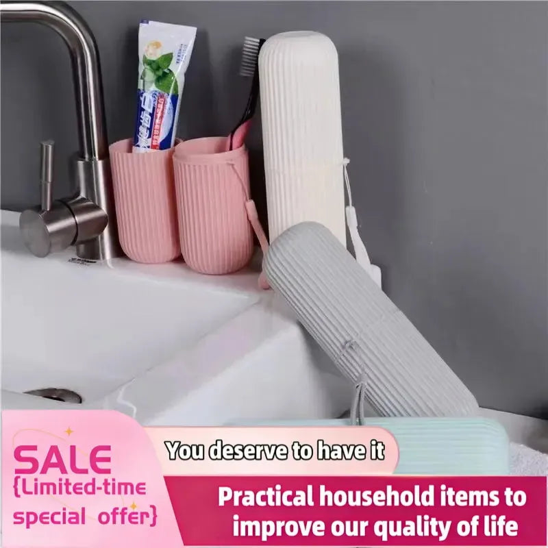 Travel Toothbrush & Toothpaste Case – Portable Holder