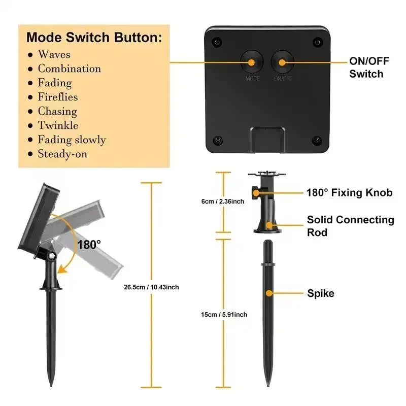 Solar LED Fairy Lights – Waterproof Outdoor Christmas Lights