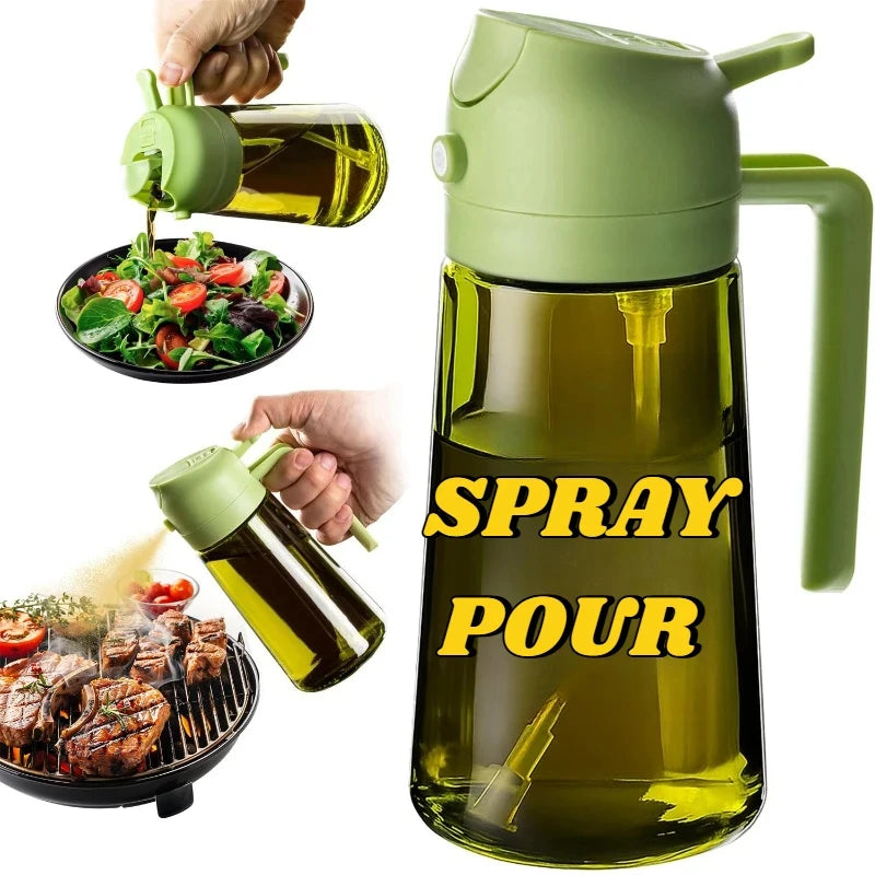Olive Oil Sprayer Bottle – Dark Glass-Look Dispenser for Air Fryer