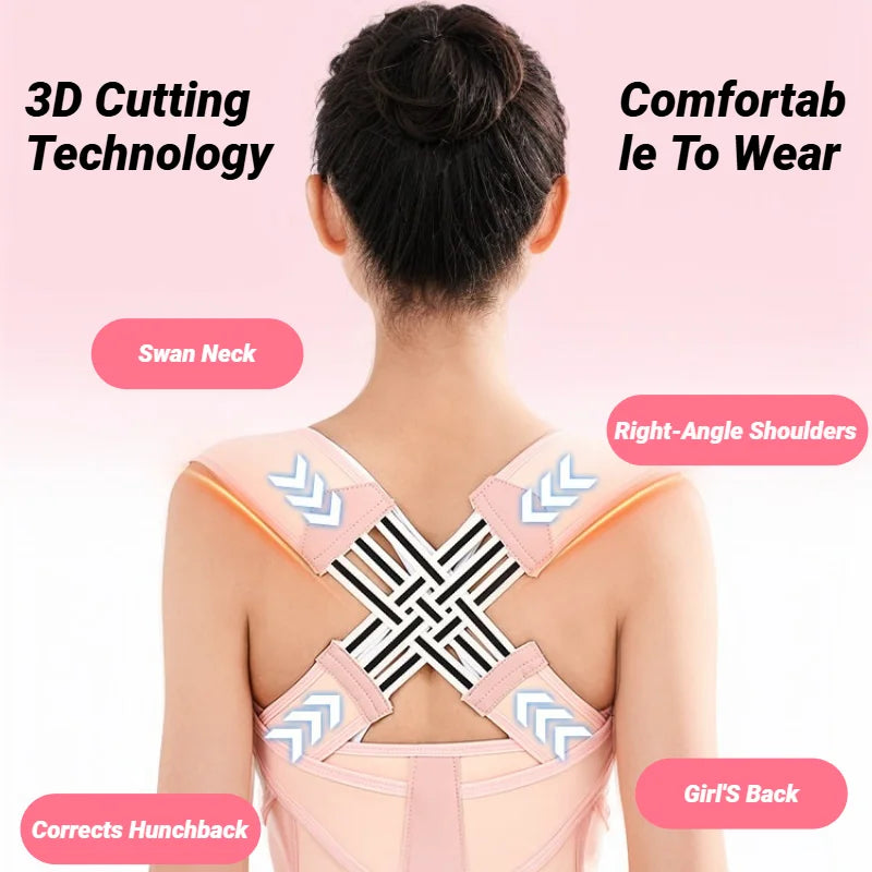 Adjustable Back Brace Posture Corrector for Women & Men