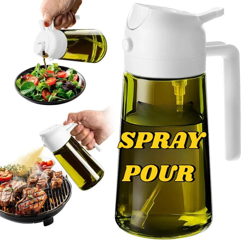 Olive Oil Sprayer Bottle – Dark Glass-Look Dispenser for Air Fryer