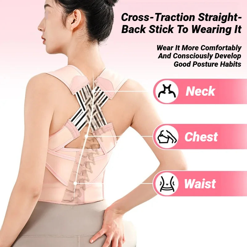 Adjustable Back Brace Posture Corrector for Women & Men