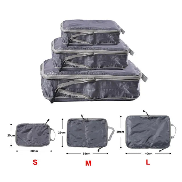 Compression Packing Cubes – Waterproof Luggage Organizers