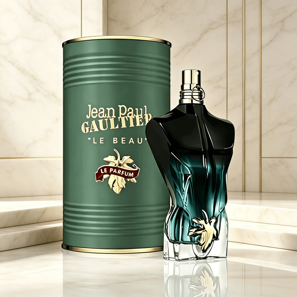 Jean Paul Gaultier Le Beau EDT Spray 100ml Long Lasting Fresh Woody Aquatic Fragrance Luxury Cologne Perfume Gift for Men Women Daily Party Holiday